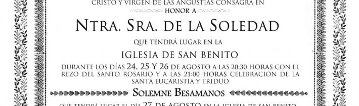 Procesión de San Benito y la Ntra. Sra de la Soledad