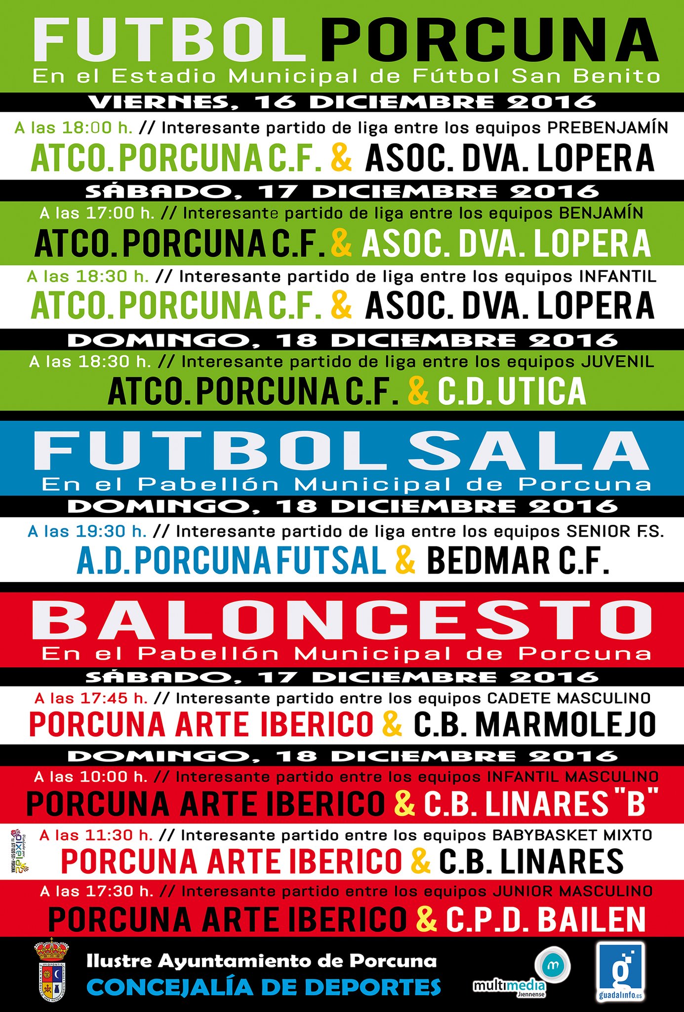 FÚTBOL SALA: A.D. Porcuna Futsal - Bedmar C.F