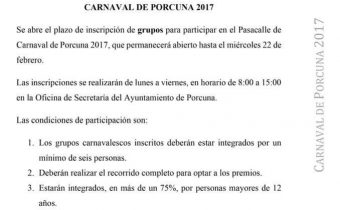 Inscripción en el pasacalles del Carnaval