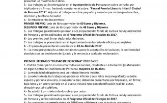 Premios literarios «Ciudad de Porcuna» (infantil y senior)