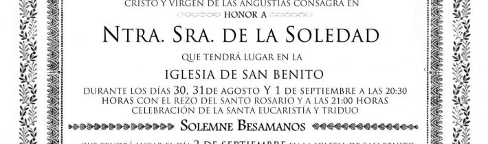 Triduo a Ntra. Sra. de la Soledad