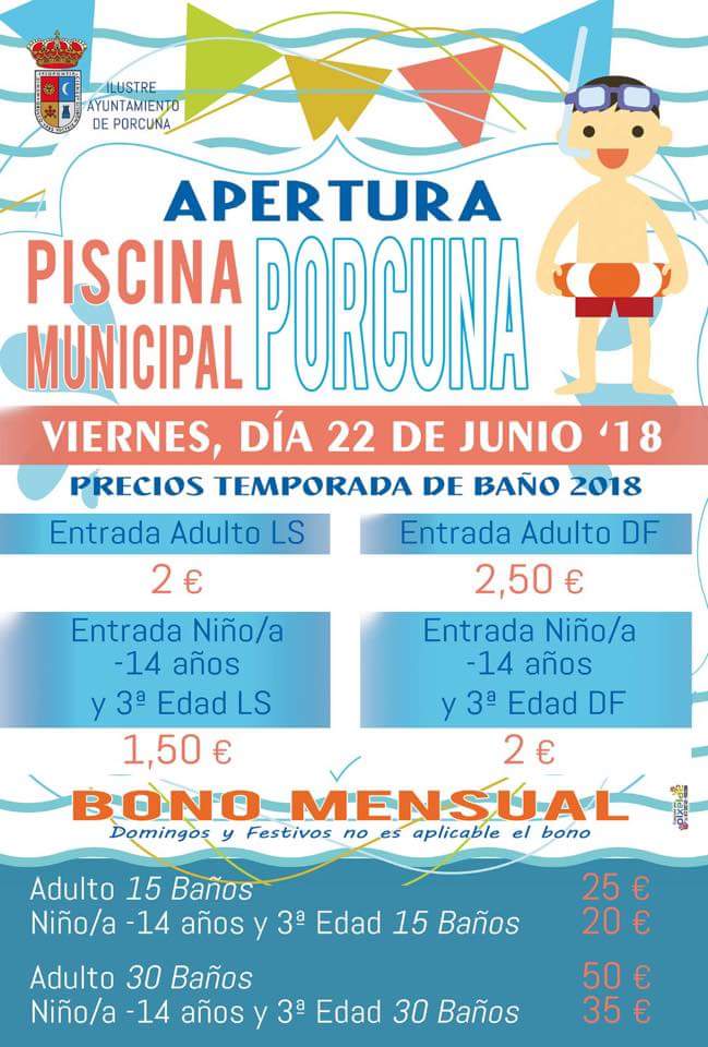 Apertura Piscina Municipal de Porcuna