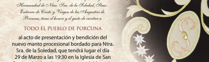 Presentacicón del manto Ntra. Sr.a Soledad