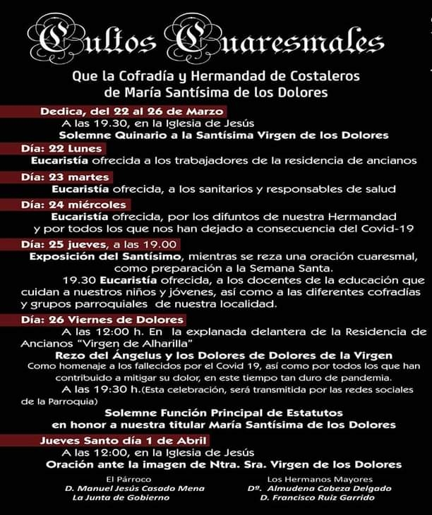 Virgen Dolores Porcuna 2021