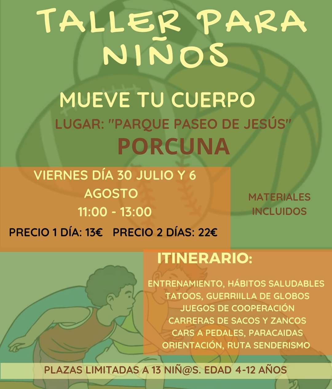 TALLER PARA NIÑOS: Mueve tu cuerpo