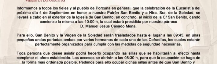 Fiesta Religiosa San Benito y Ntra Sra de la Soledad