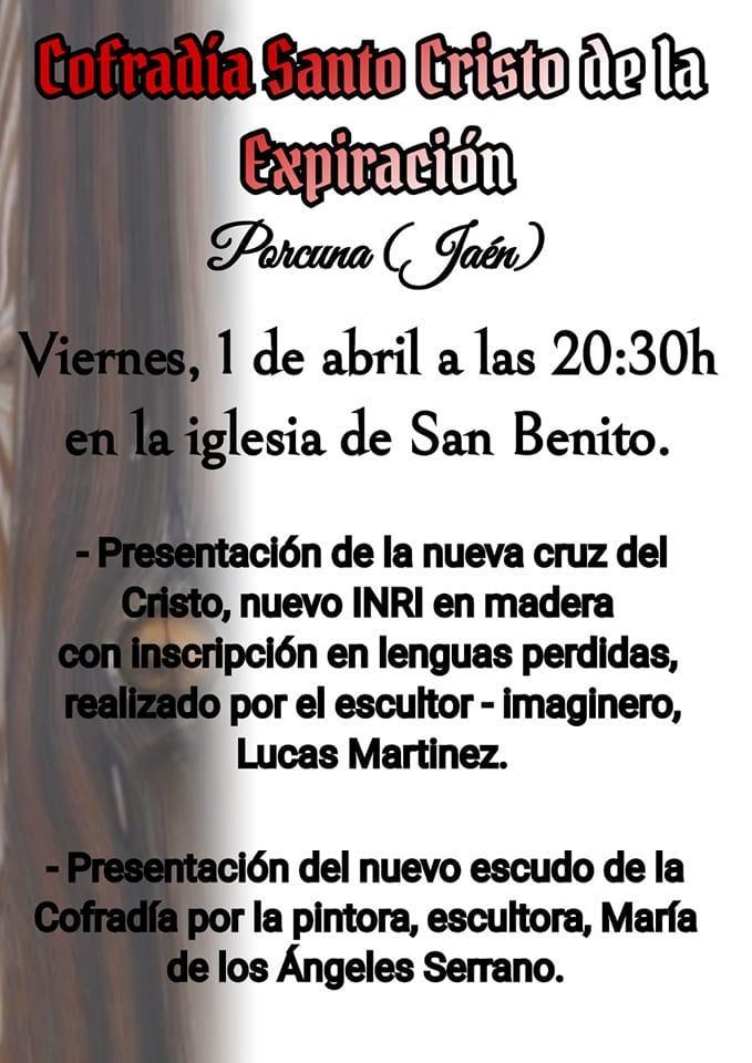 Presentación nueva cruz del Señor de la Expiración