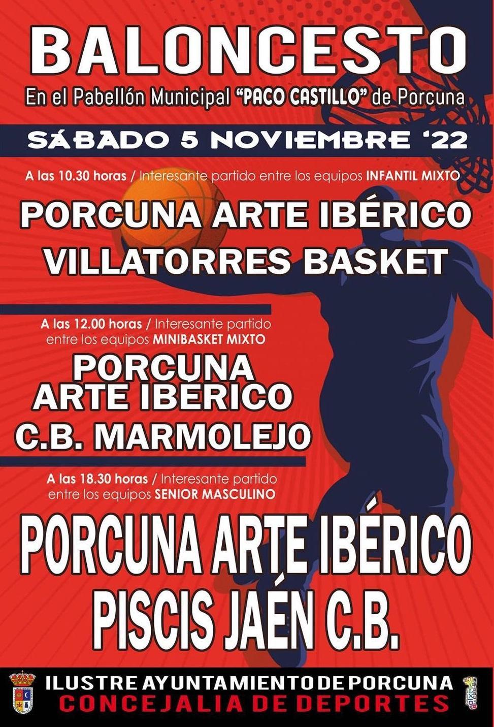 Baloncesto: CB Porcuna Arte Ibérico - Piscis JaénCB