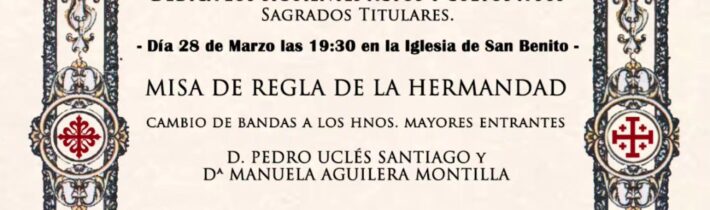 Misa Regla Santo Entierro Virgen de las Angustias