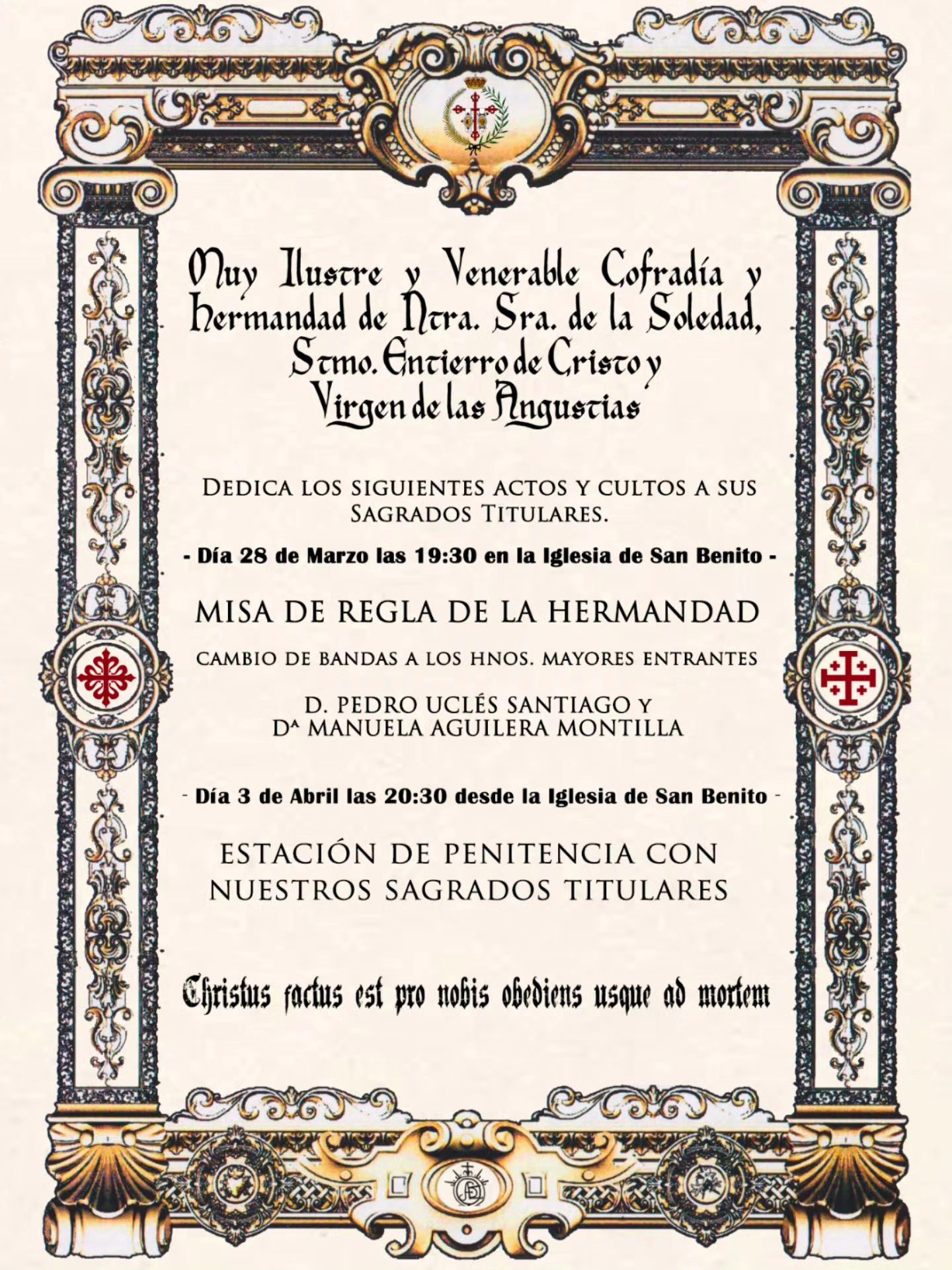 Misa Regla Santo Entierro Virgen de las Angustias