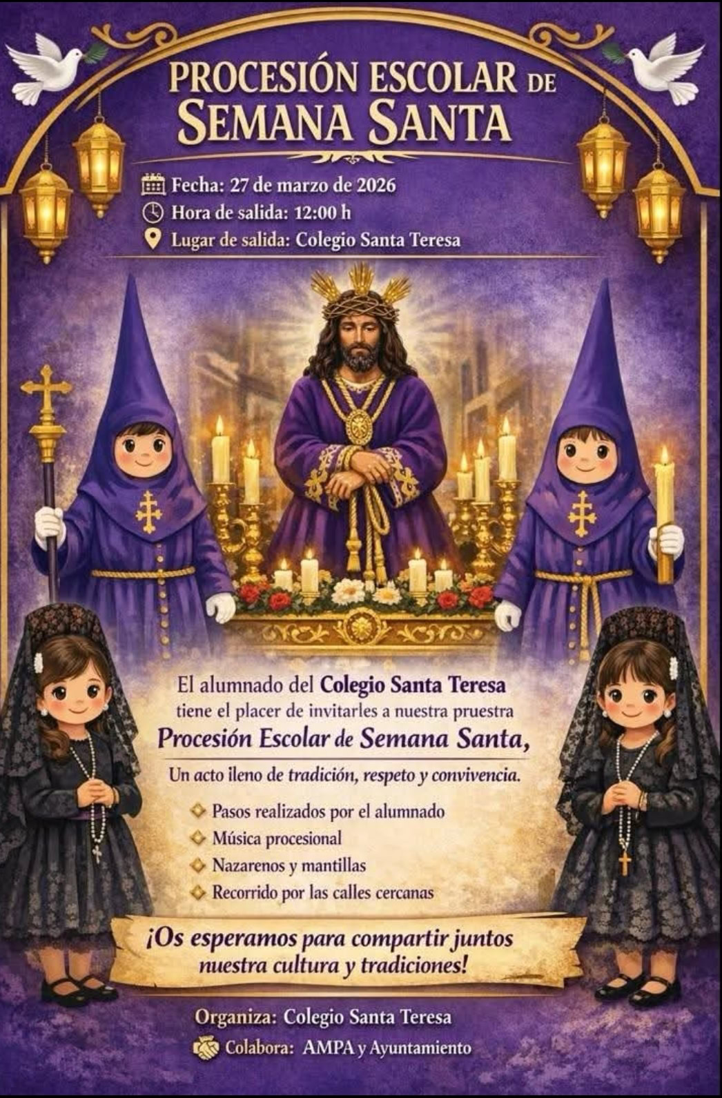 Procesión escolar de Semana Santa
